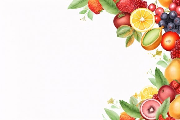 Benefits of Fruits Frame Background for Creative Projects