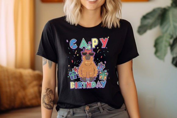 Capybara T-shirt Design AI, PNG