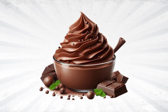 Chocolate Whipped Cream Isolated Image: A Versatile Design Asset for Creators and Entrepreneurs