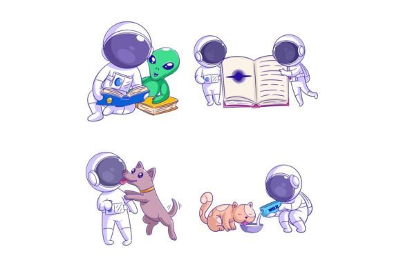 Cute Astronaut Doing Activities: A Fun and Functional Addition to Your Workflow