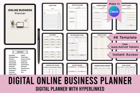 Digital Online Business Planner Canva