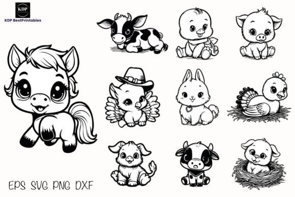 Farm Animals SVG Bundle, Cute Animals