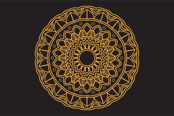 Golden Mandala Design Free Svg Jpg