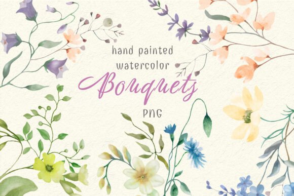 Hand Painted Watercolor Bouquets for Creative Expression