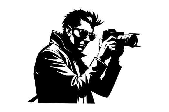 Photographer Striking Stylish Pose: Strategic Design for Modern Branding