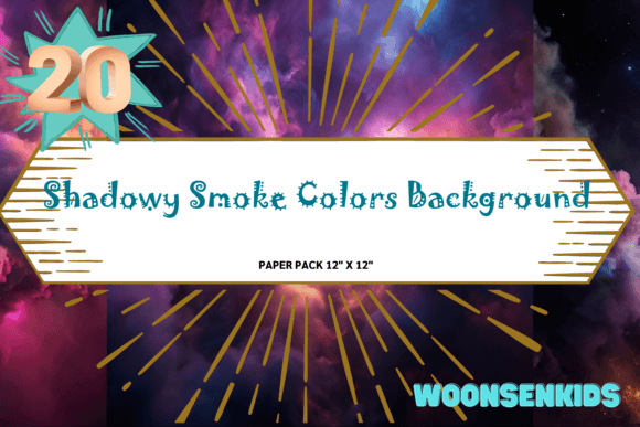 Popular Shadowy Smoke Colors Background Watercolor PNG KDP Digital Paper