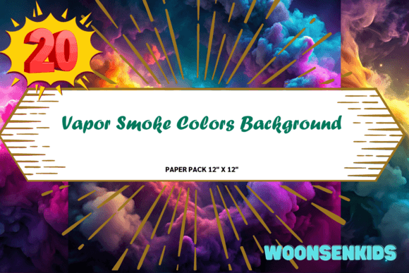 The Art and Versatility of Vapor Smoke Colors Background Watercolor PNG KDP Digital Paper