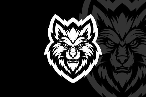 Wolf Head Mascot Character Logo Design